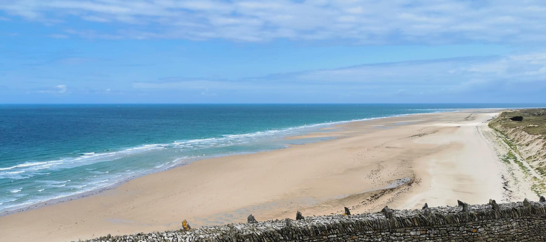 site "BANC et RECIFS de SURTAINVILLE" vu depuis le sémaphore de Carteret (© K. DEDIEU/OFB)